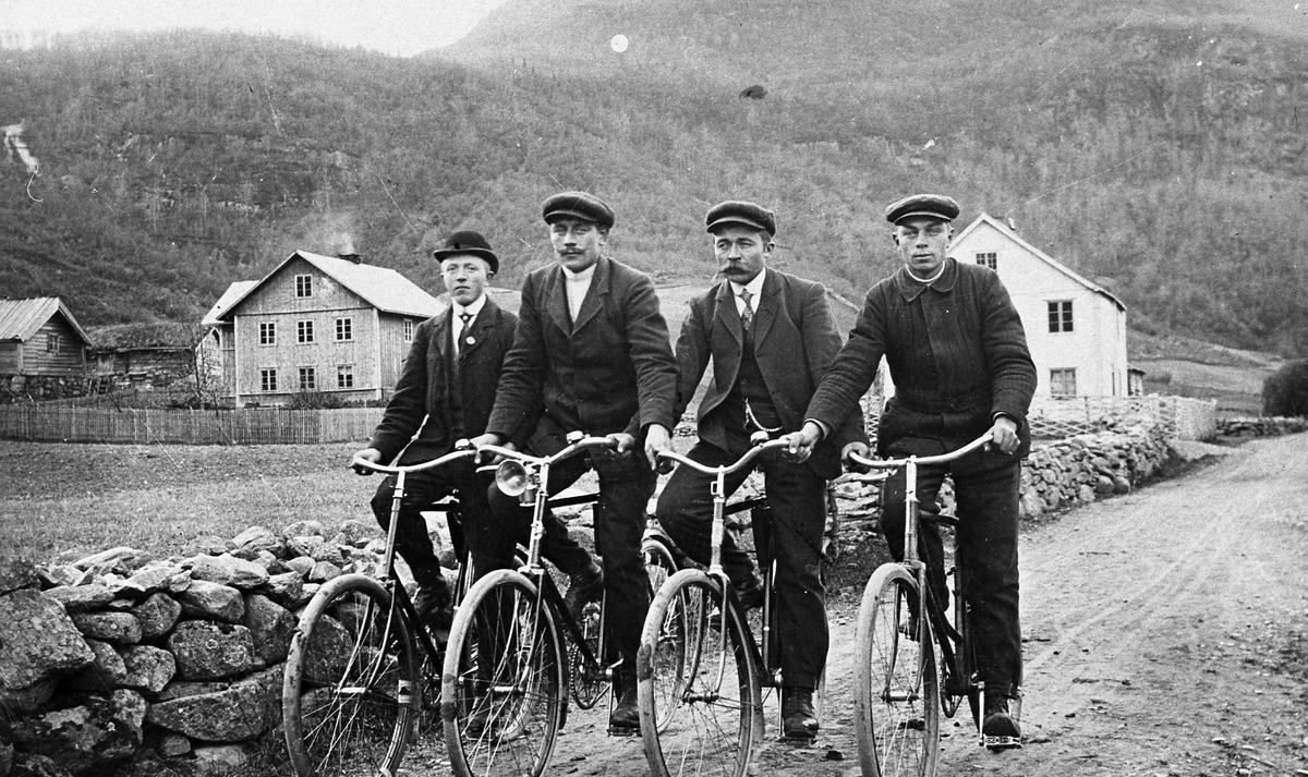 Frå venstre: Endre P. Lunde, Ivar I. Eltun d.y., Gullik O. Strand og John I Eltun
