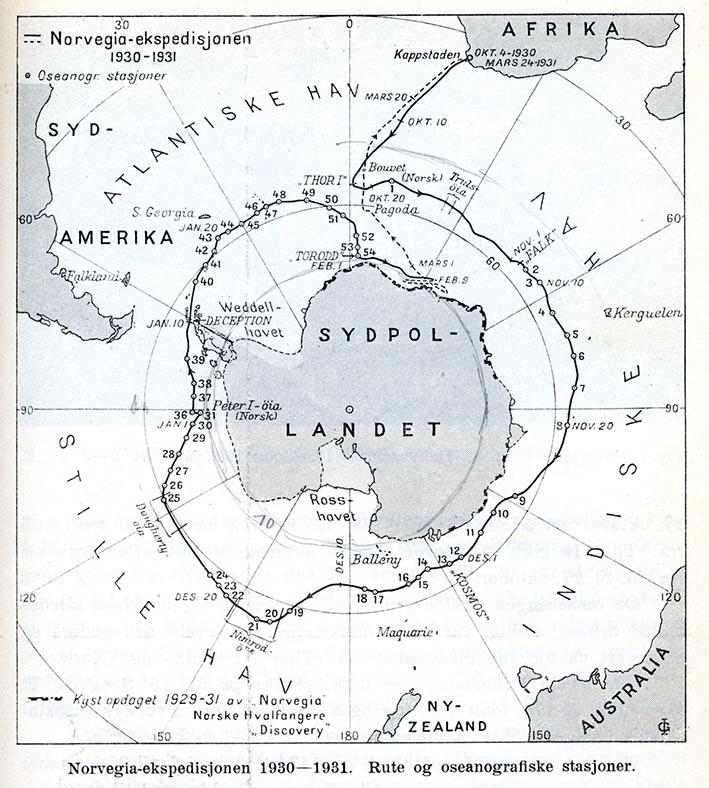 Kart i grått og hvitt over Sydpol-landet (Foto/Photo)