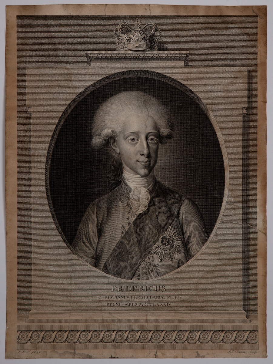 Portrett av Frederik VI av Danmark og Norge (1768-1839) som prins, 16år gammel.