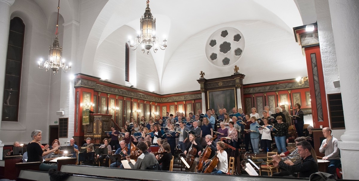Konsert i Narvik kirke, Bach H-moll-messe, her fra øvinger den 17. november 2017.