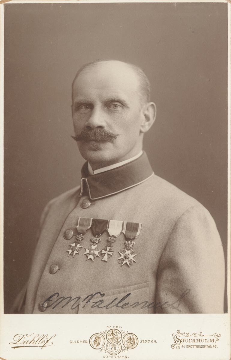 Porträtt av Constantin Magnus Hugo Fallenius, överste vid Norrbottens regemente I 19.