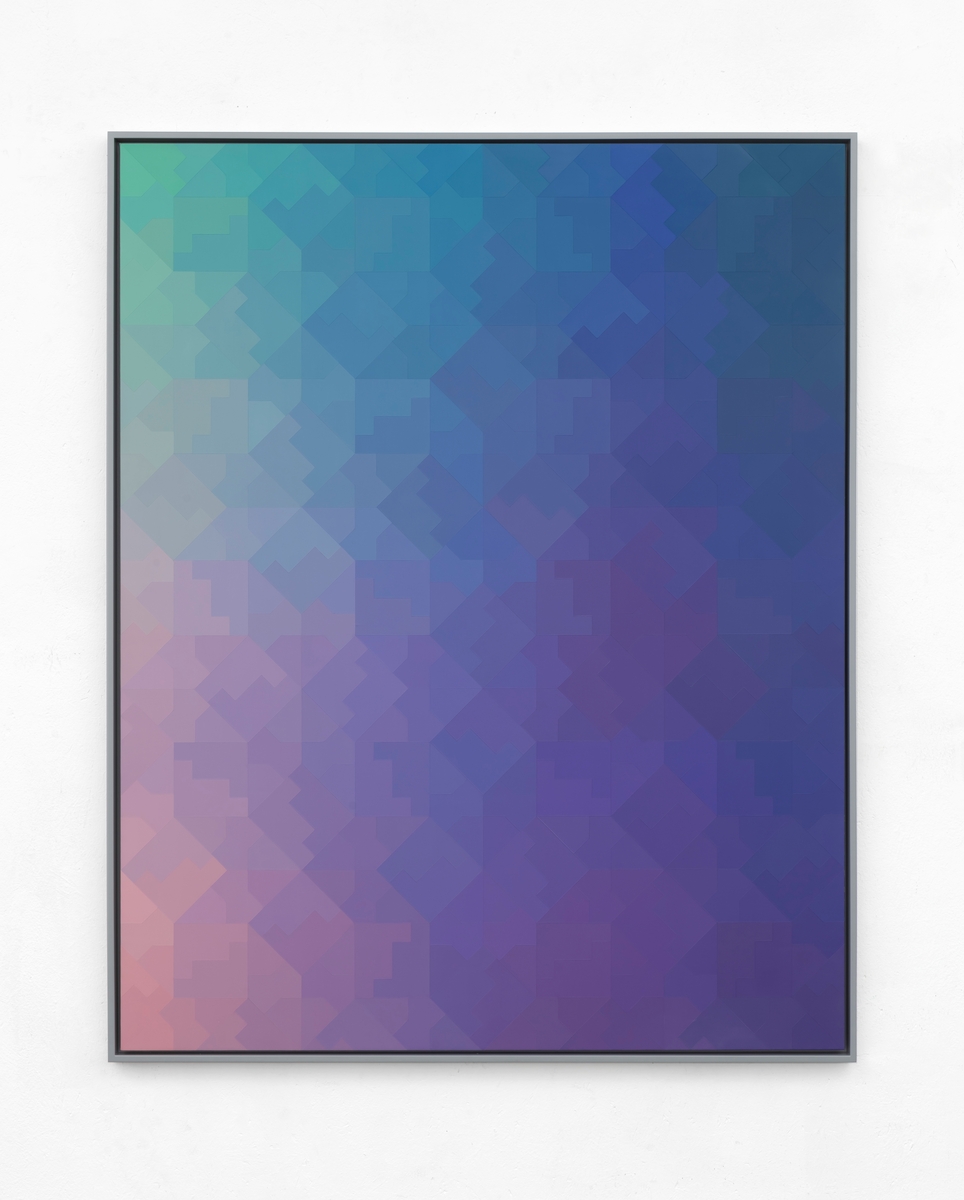Maleriet "HEX#83603C > #’’2EBF91" inngår i en serie malerier basert på digitale gjengivelser av persiske teglmønstre. Hvert element i komposisjonen er isolert som en separat farget form med en CMYK- eller RGB-kode. Komposisjonen er laget i dataprogrammet Adobe Illustrator, der fargespillet gjør bruk av standardiserte graderinger for skjermbruk, såkalte «Stock Gradients». Tehrani tegner først komposisjonen med blyant og linjal på underlaget, som deretter påføres tynne lag av utvannet akryl. Fargespillet dannes av ensfargede segmenter som minner om mosaikkbiter. Slik beveger han seg mellom den digitale fremstillingens relativt unyanserte gjengivelse av farge og maleriets mer differensierte manipulering av fargens kulør, valør og temperatur. Verket er som et lappeteppe av nesten umerkelige fargeoverganger og søker å aktivere synets evne til å registrere og skille mellom ørsmå nyanser.