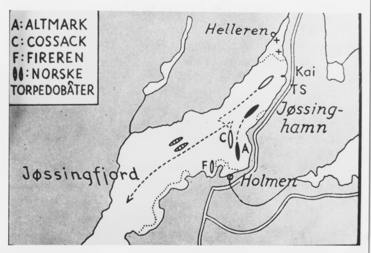 "Altmark"-saken i kart