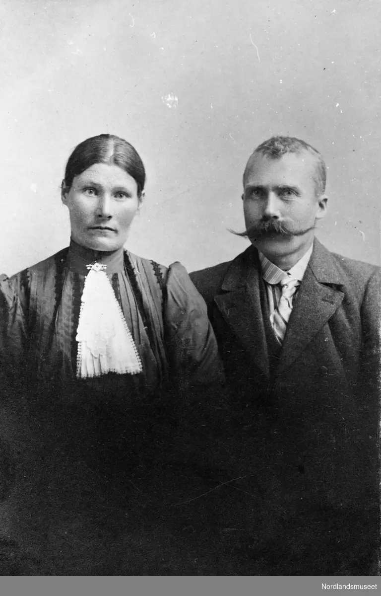 Bergitte og Andreas Vollan, Styrkesnes. Tatt i 1913.