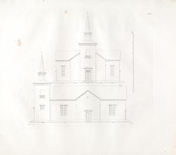 Udkast til Kirkebygninger på Landet i Norge. Plansje 6 [Graf