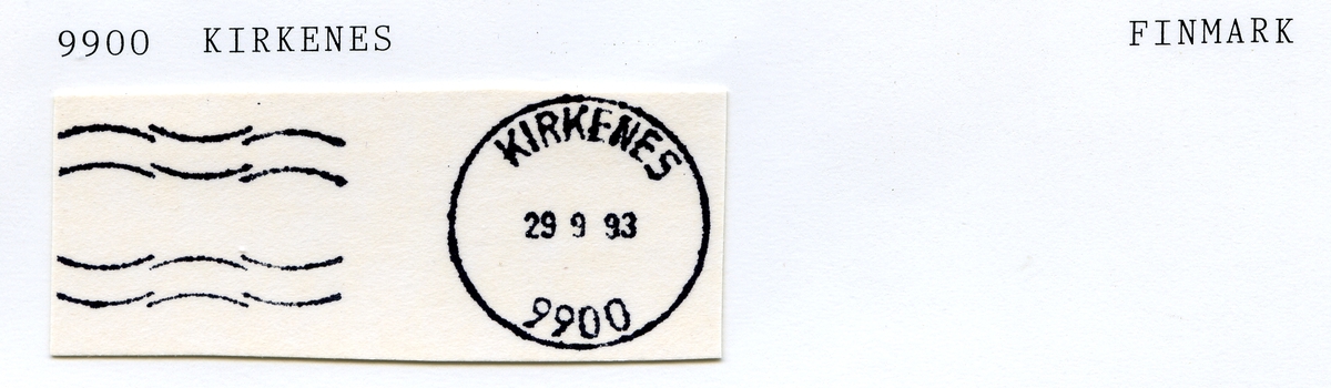 Stempelkatalog 9900 Kirkenes, Finnmark
(Nyborgmoen feltpostkontor, Kirkenes)