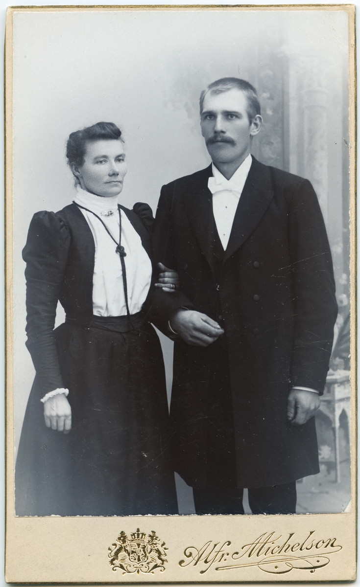 Porträtt på J.E Andersson med fru.