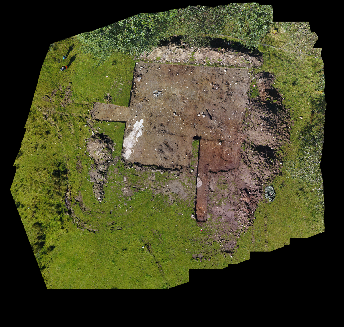 Ortofoto av område II. Fotogrammetri tatt med drone.
