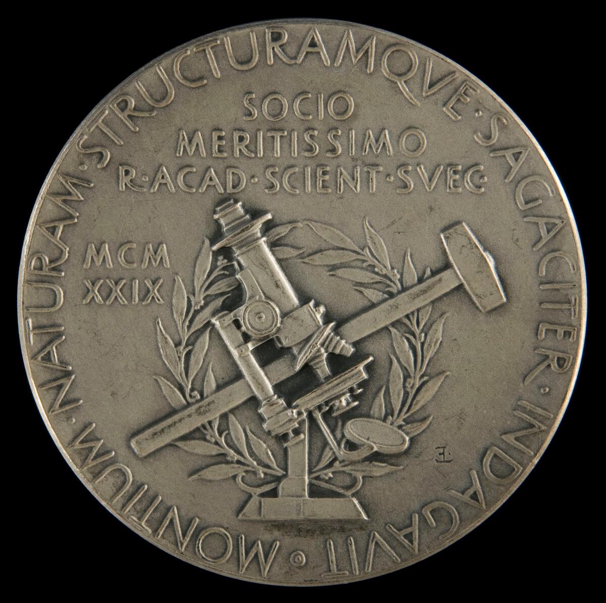 Medalj Alfred Elis Törnebohm. Vetenskapsakademin. Härnösands Allmänna Läroverk

