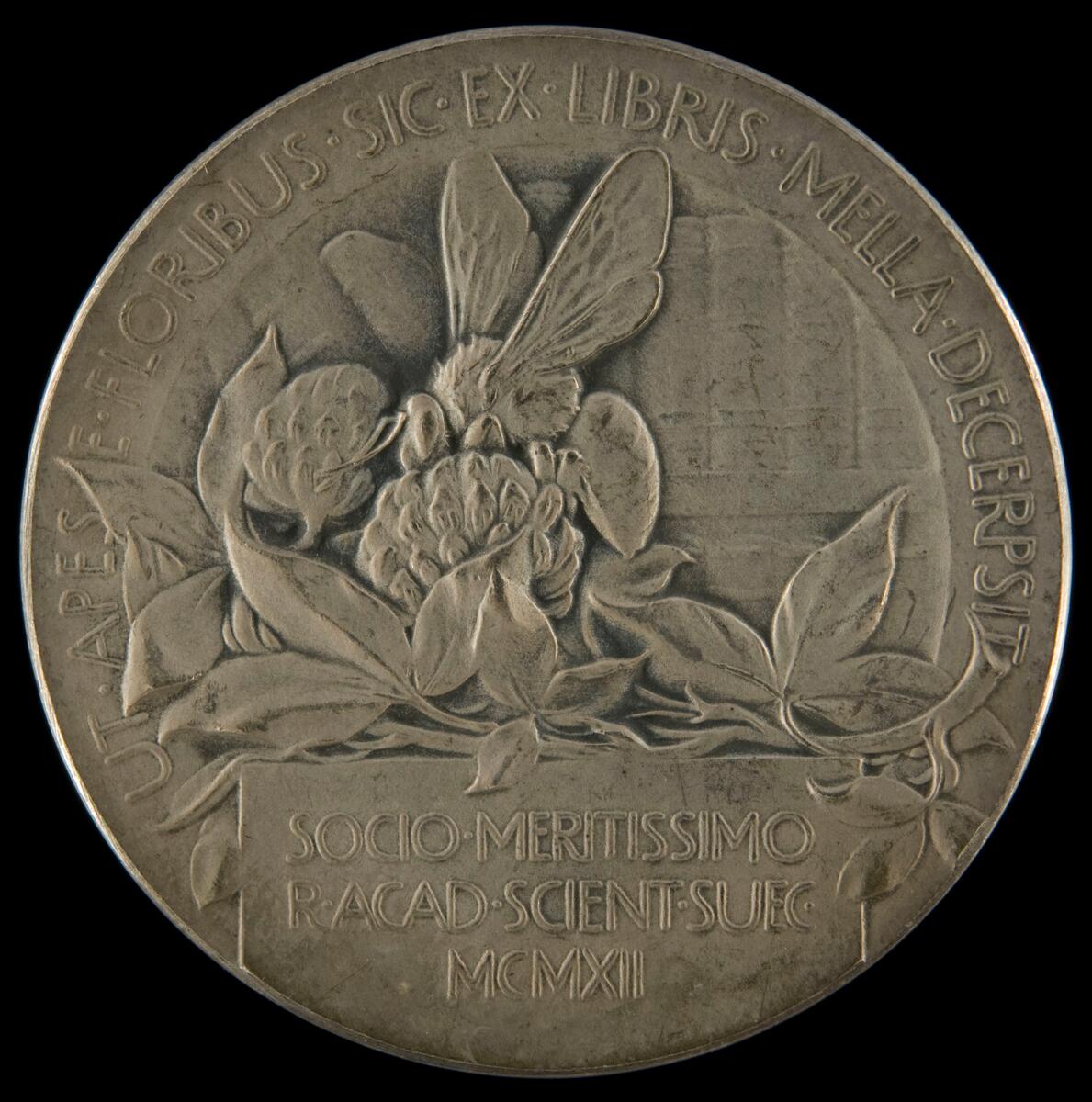 Medalj. Elof Tegnér. Vetenskapsakademien; Härnösands Allmänna Läroverk

