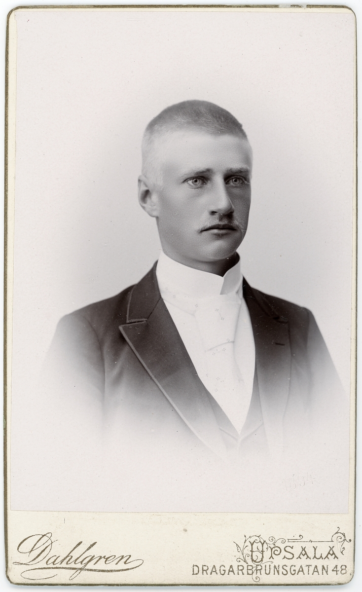 Kabinettsfotografi - agronom Rudolf Hegardt, Uppsala 1894
