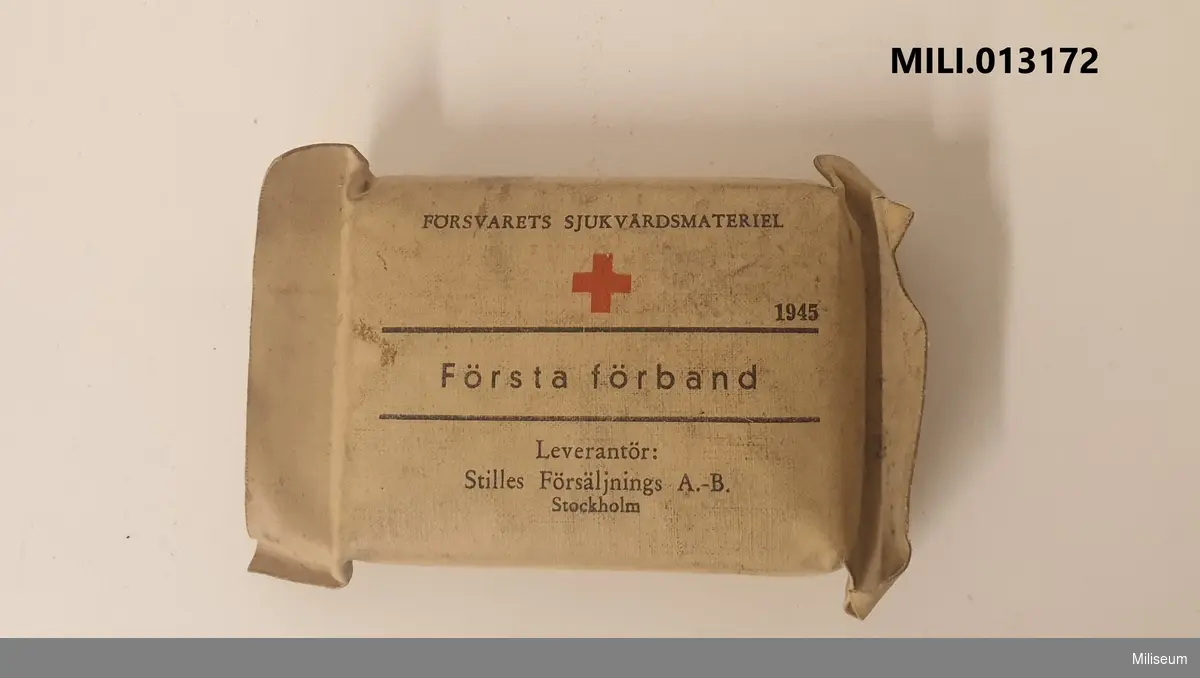 Första Förband 1945. Försvarets Sjukvårdsmateriel.