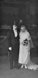 Bryllupsbilde av David Fisher og Sarah Fisher, 1926