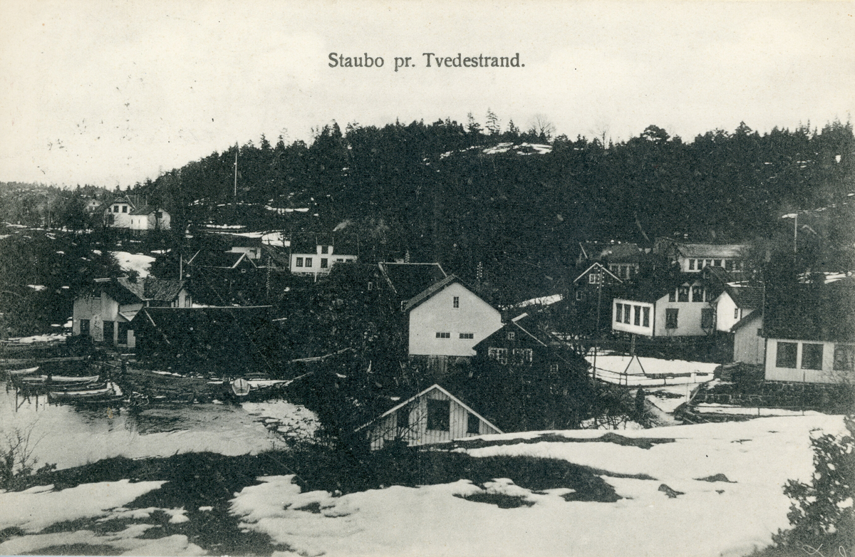 Postkort fra Staubo ved Tvedestrand