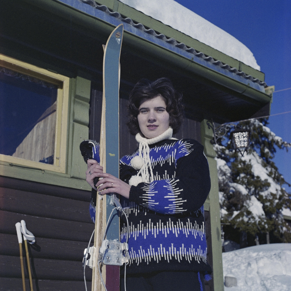 Sjusjøen vinter 1962 (nærbilder fargenegativ)