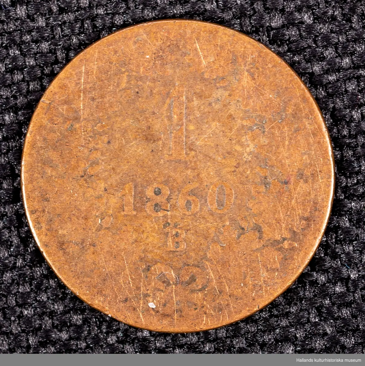 Finskt mynt, 1 Penniä, 1860