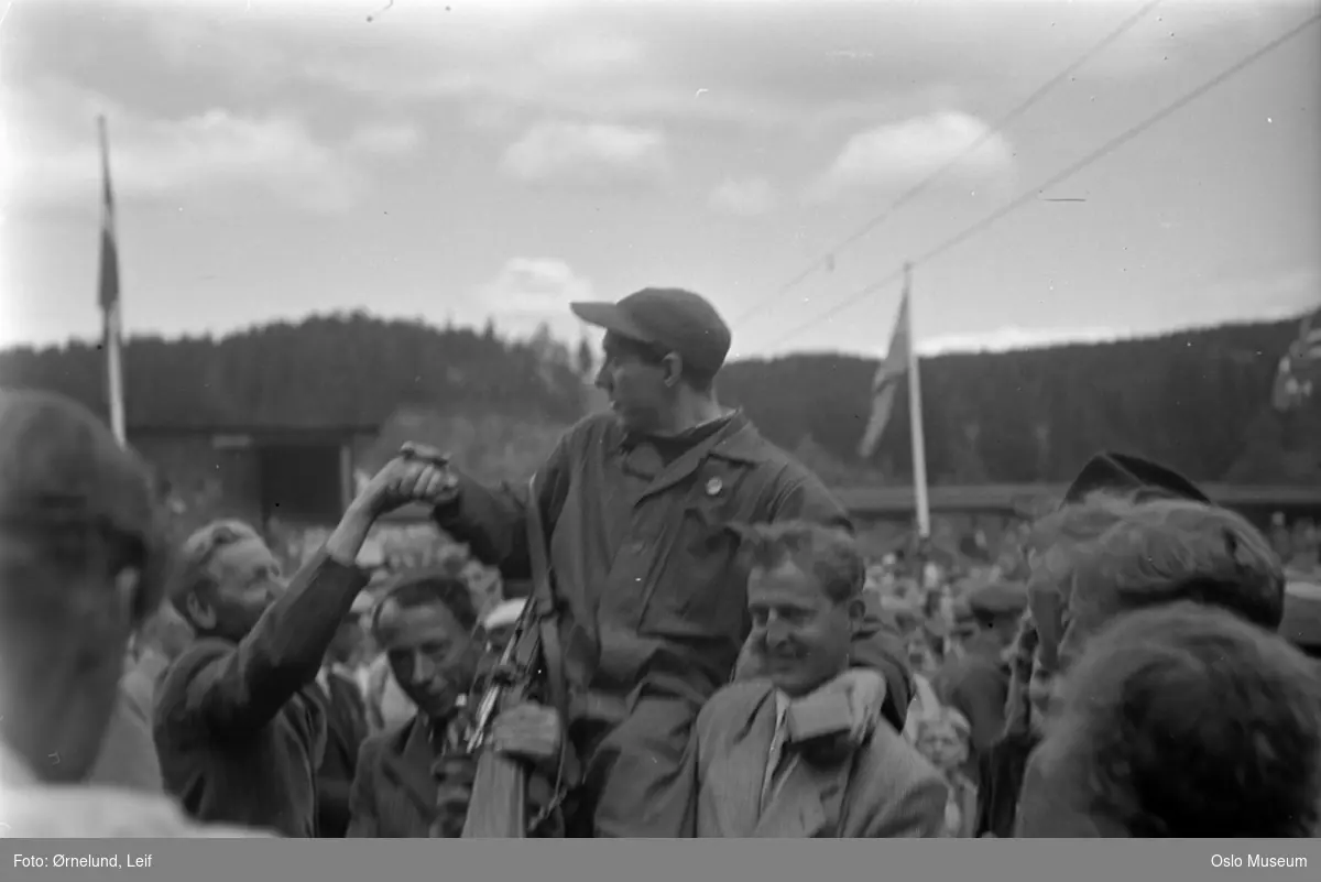 Landsskytterstevnet 1950, arrangert av Oslo Østre Skytterlag, menn, skytterkonge på gullstol