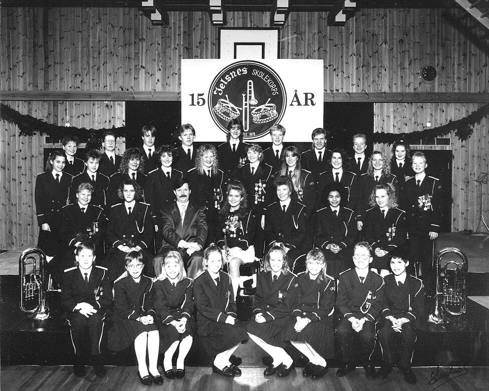 Jelsnes skolekorps ved jubileet i 1991