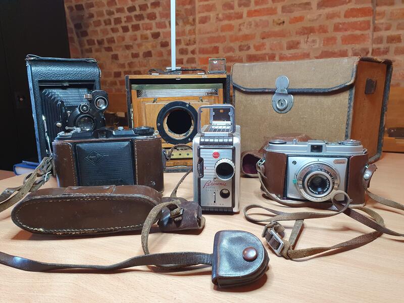 Bodil Olsruds kameraer er i dag en del av samlingen til Preus museum. Foto: Lars Westgaard