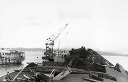 Vraket etter det tyske slagskipet Tirpitz ved Håkøya utenfor