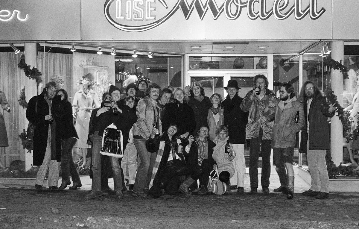 Gruppebilde av The Young Lions fra Fotogalleriets julebord i 1978.