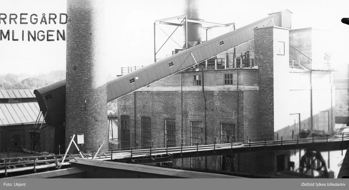 Borregård fabrikker i Sarpsborg 23. september 1930,  kulltransportør til sentralfyrhuset.
