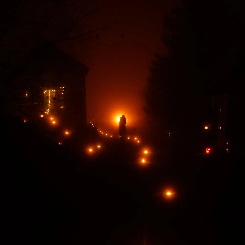 Halloweenstemning i friluftsmuseet.