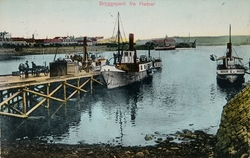 Postkort, Hamar brygge, Mjøsa, mjøsbåtene D/S Skreia og D/S 