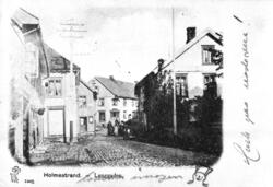 Gatebilde fra Holmestrand ca. 1910, Langgaden, fra Bjerkegår
