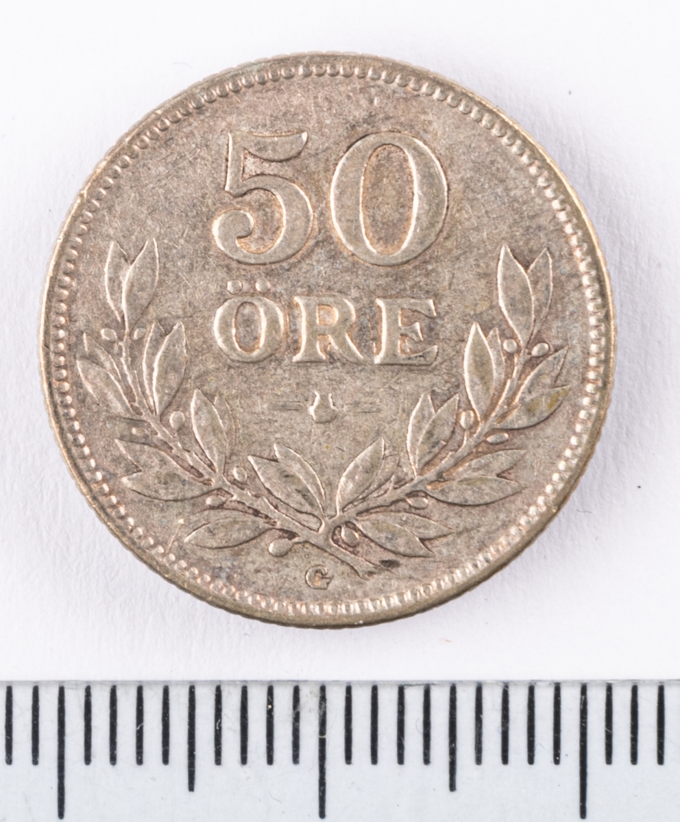 Mynt, Sverige, 50 öre, 1939.