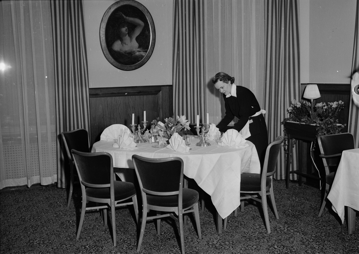Matsalen på hotell Gästis, Uppsala 1951