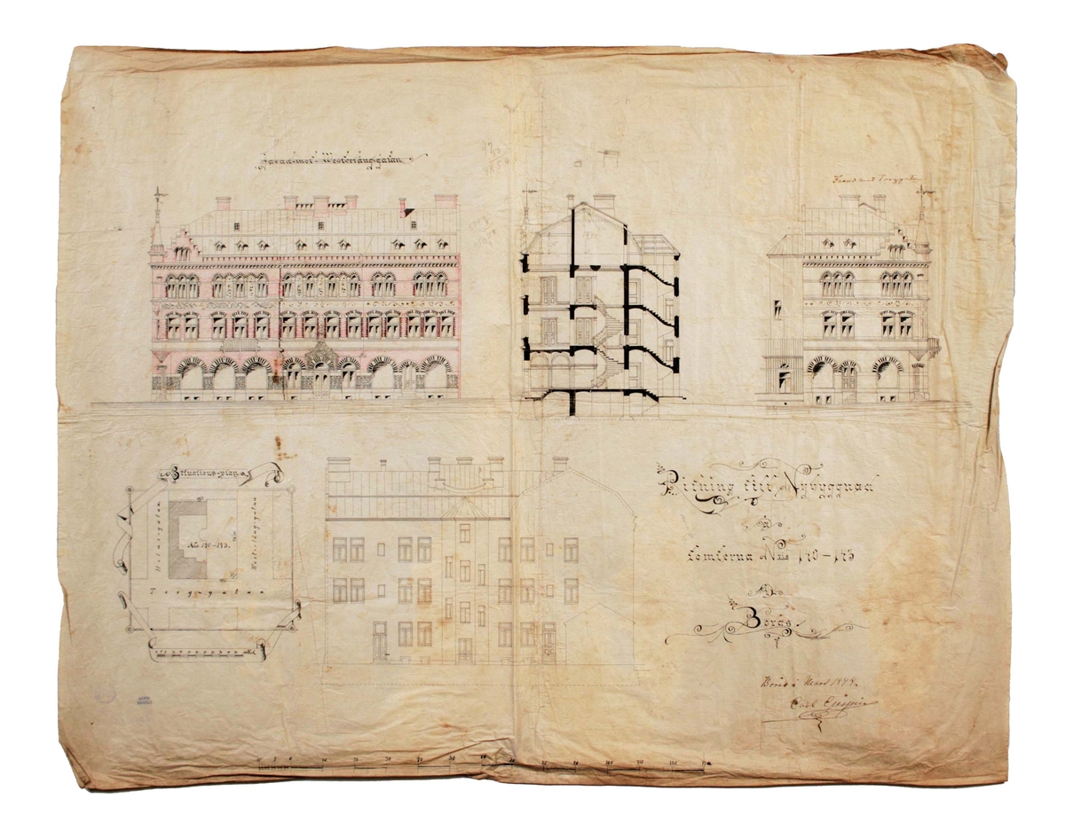 Byggnadsritning - Borås Museum och Textilmuseet / DigitaltMuseum