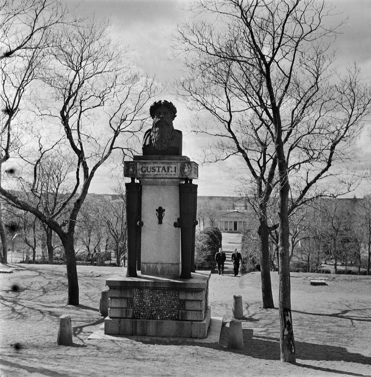 Byst av Gustav Vasa på Uppsala slotts borggård