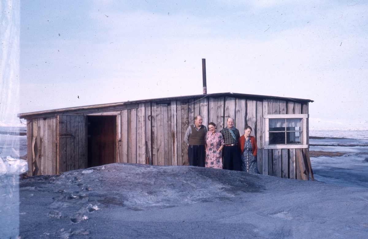 Vinterbilde fra hytta. Bilde fra Bjørnar Nilsen, sønn av stiger Johannes Nilsen Støpseth som kom opp i 1948 og var her i 40 år.