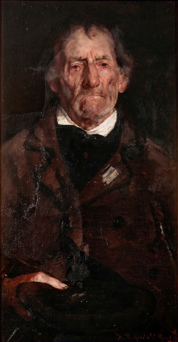 Portrettstudie av en gammel mann, fra Heyerdahls tid ved Kunstakademiet i München.