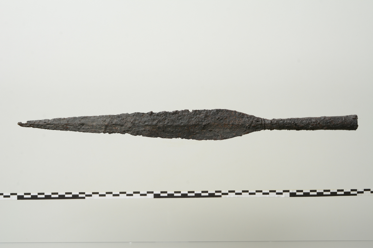 Spydspids af Jern, 50 cm. lang, med Hensyn til Bladets Form lignende NO. 530.