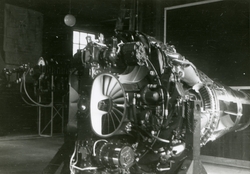Flymotor av typen de Havillan Goblin, brukt til undervisning