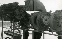Flymotor av typen Rolls-Royce Merline, brukt til undervisnin