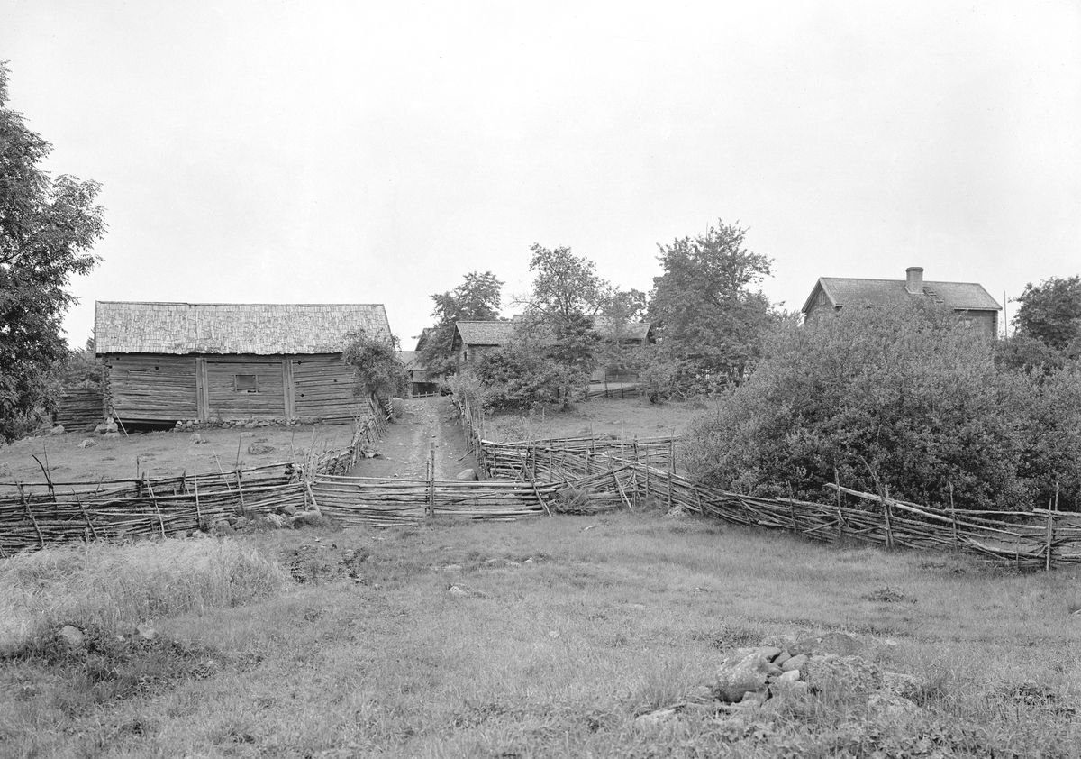 Del av bebyggelsen på hemmanet Amundstorp i Svinhult. Året är 1926.