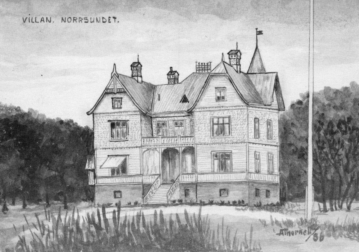 Villan. Norrsundet. A. Thornell  / 1986. Förvaltarbostad uppförd 1895.