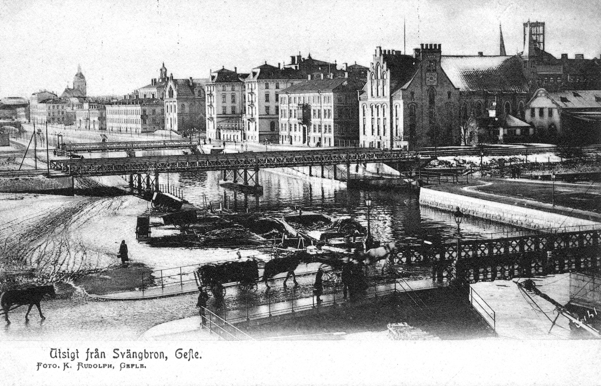 Utsikt från Svängbron, Gefle