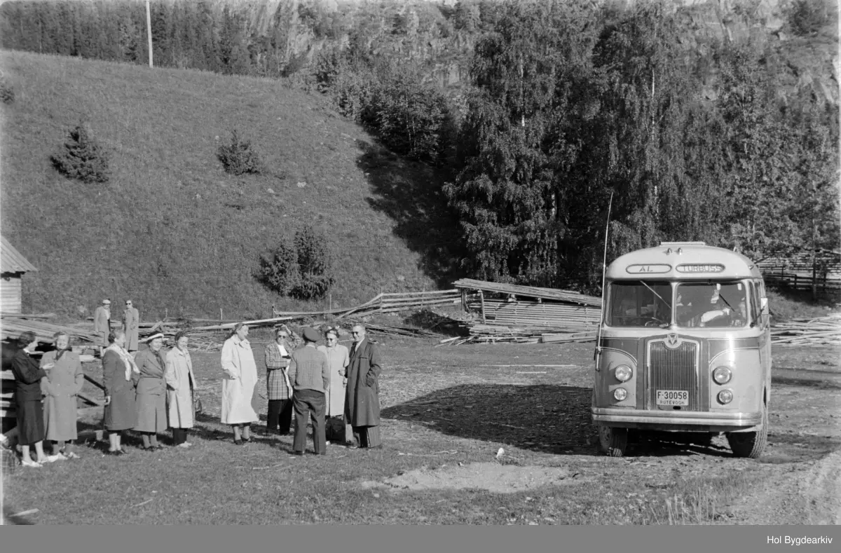 GruppeU, reisefølge, buss, Ål Rutebillag, kvinner, menn - Hol ...