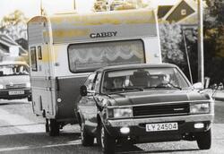 Ferietur med Ford Granada og Cabby campingvogn