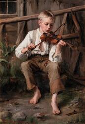 En violinspiller [Maleri]