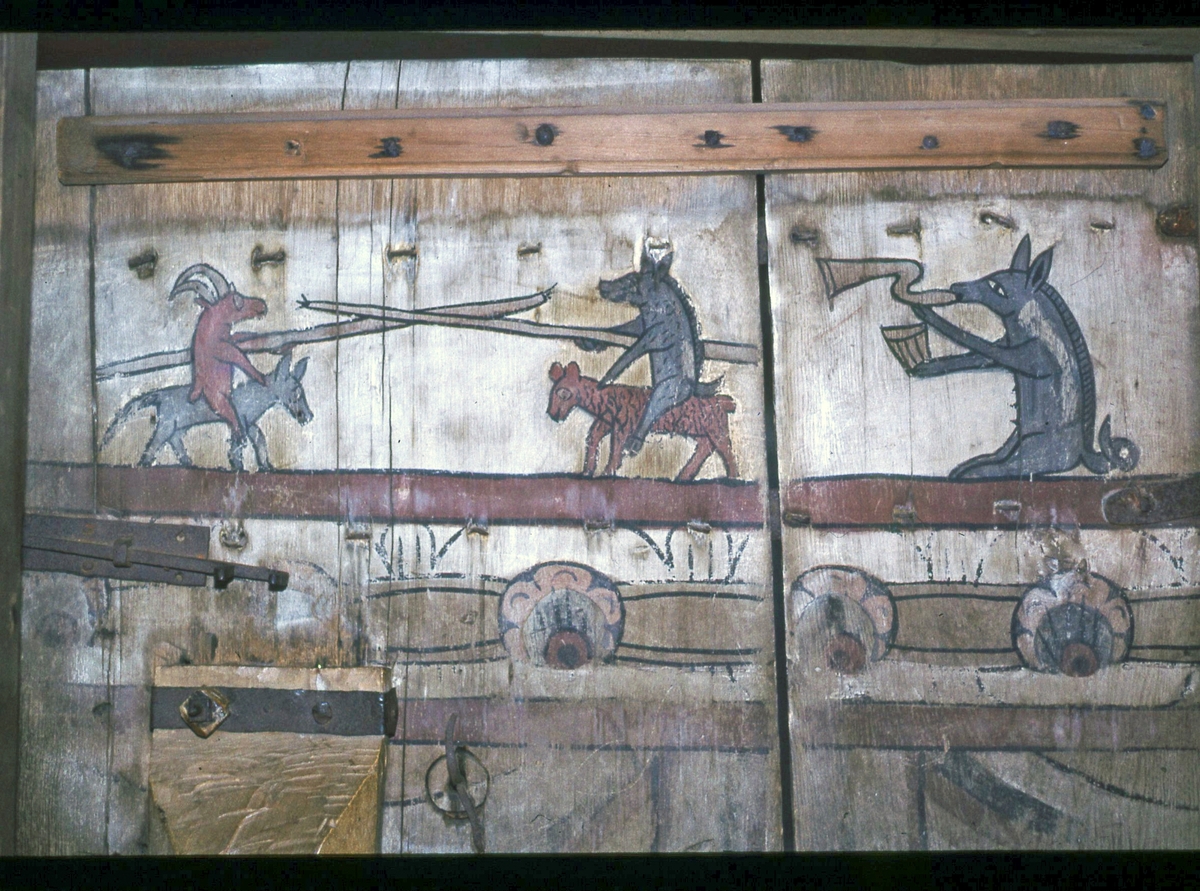 Kyrkmålning i Södra Råda gamla kyrka av Mäster Amund 1394.