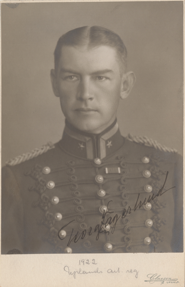 Porträtt av Georg Karl Waldemar Fagerlund, major vid Upplands artilleriregemente A 5.