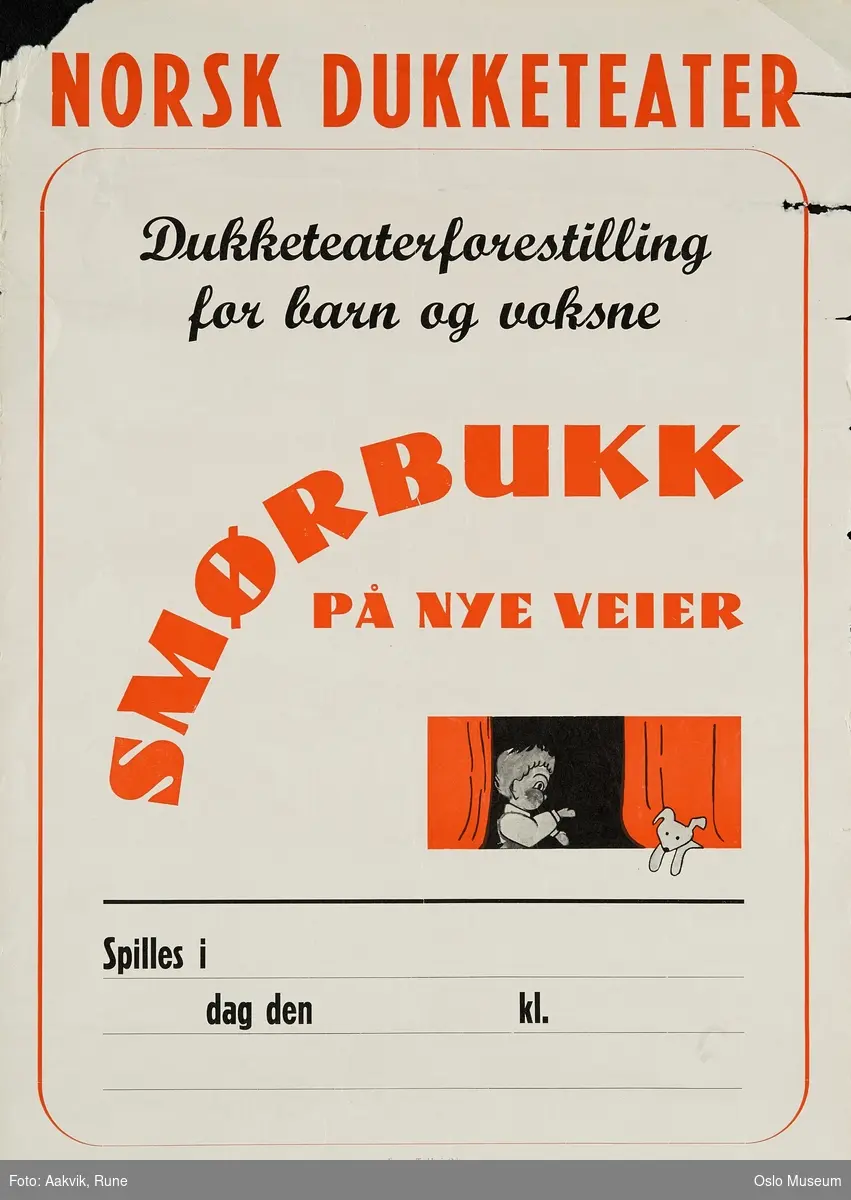 Smørbukk på nye veier (Norsk Dukketeater) [plakat]