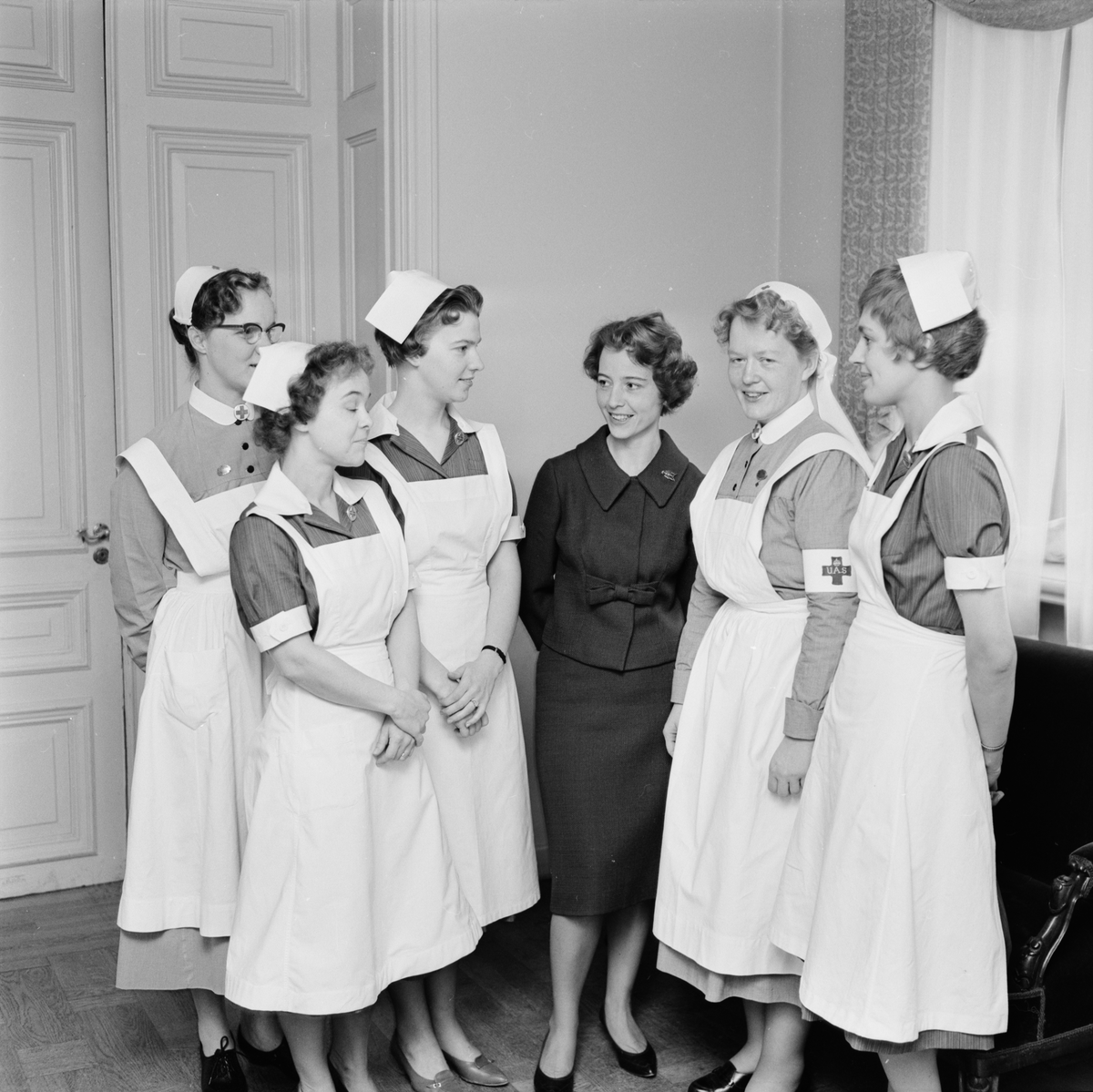 Nya undersköterskor från Yrkesskolan, Uppsala 1961