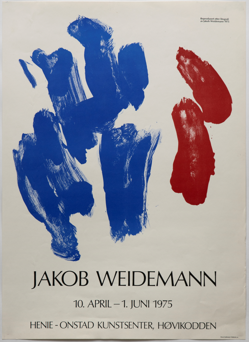 Jakob Weidemann Retrospektiv utstilling Henie-Onstad museum [Utstillingsplakat]