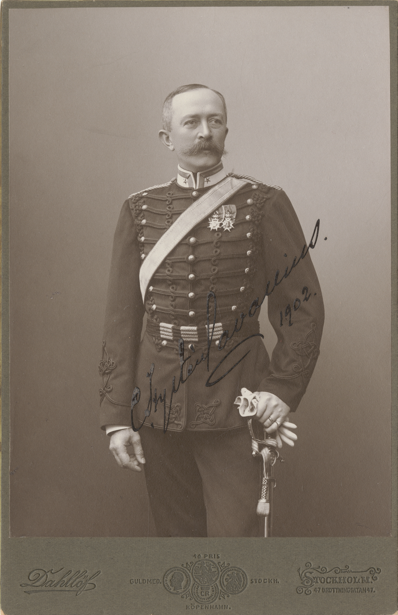 Porträtt av Carl Hyltén-Cavallius, major vid Wendes artilleriregemente A 3.
